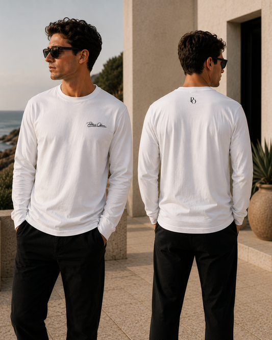 Patrick Oliver Embroidered Long Sleeve - White