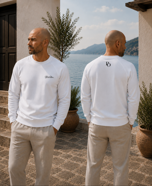 Patrick Oliver Raglan Sweatshirt - White